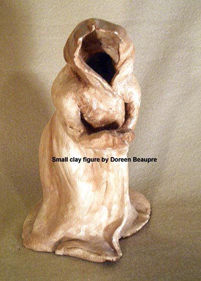 Clay figurine by Doreen Beaupre