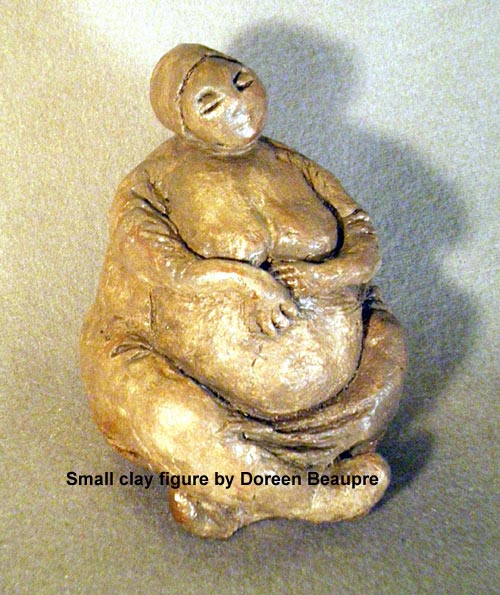 Clay figurine by Doreen Beaupre