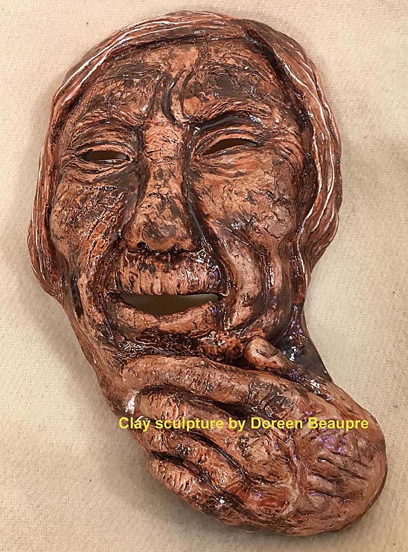 Clay sculpture by Doreen Beaupre