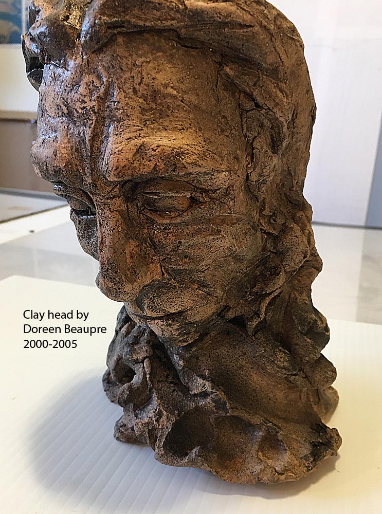 Clay sculpture by Doreen Beaupre