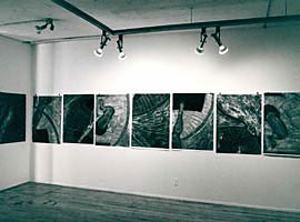 Screen collograph plates printed in black and white on arches paper