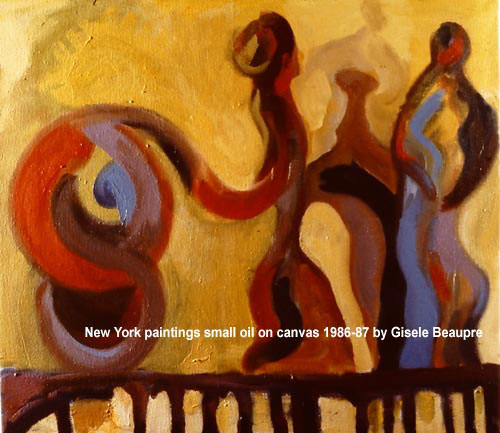 New York paintings small oil on canvas 1986-87 by Gisele Beaupre