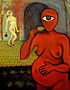 Second  state Parody Series, 1989-90 Painting on canvas 4x5&rsquo; by Gisele Beaupre
