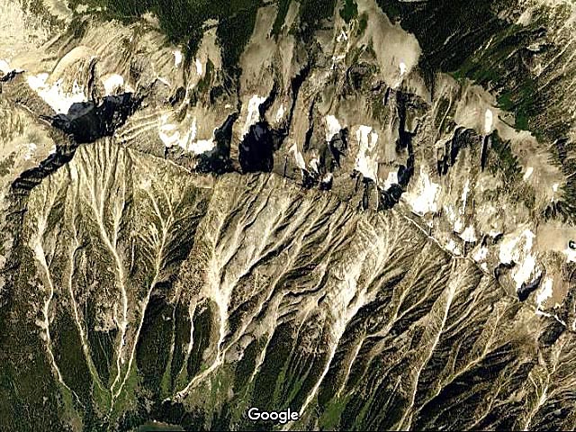 Screen Shots from Google Maps of the Okanagan, BC, Canada